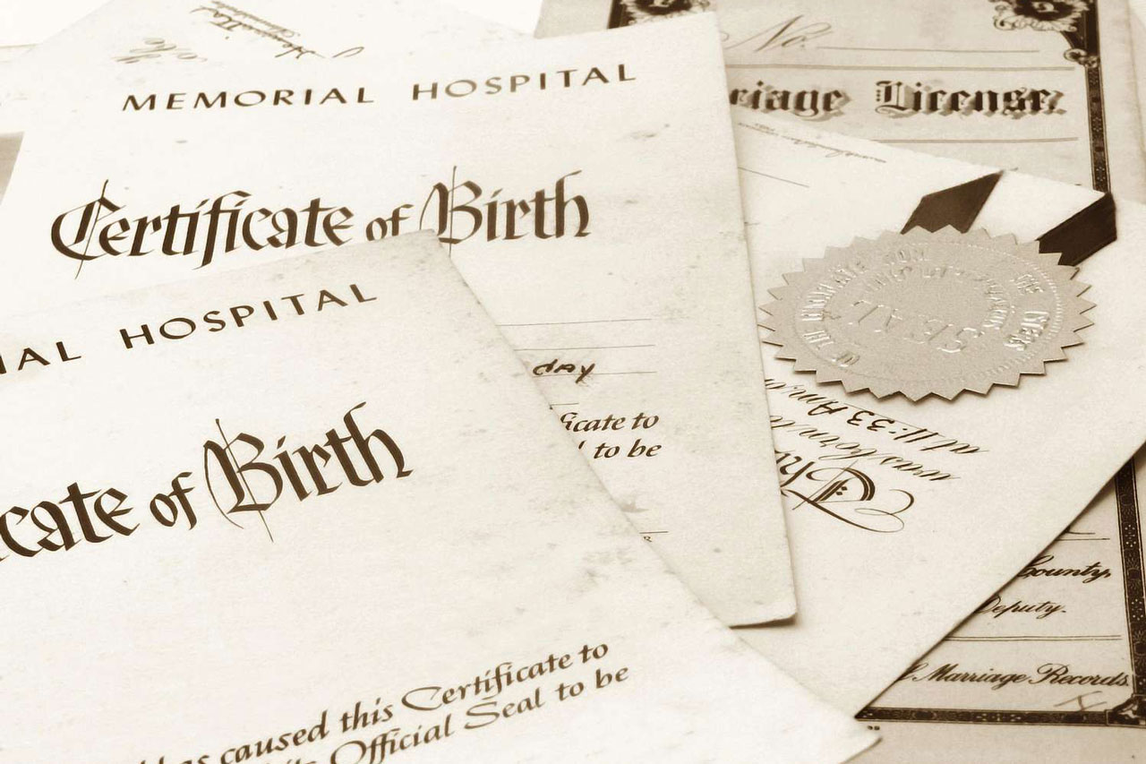 Old Birth Certificate, The Dirden Farm History Old Birth Certificate, The Dirden Farm History