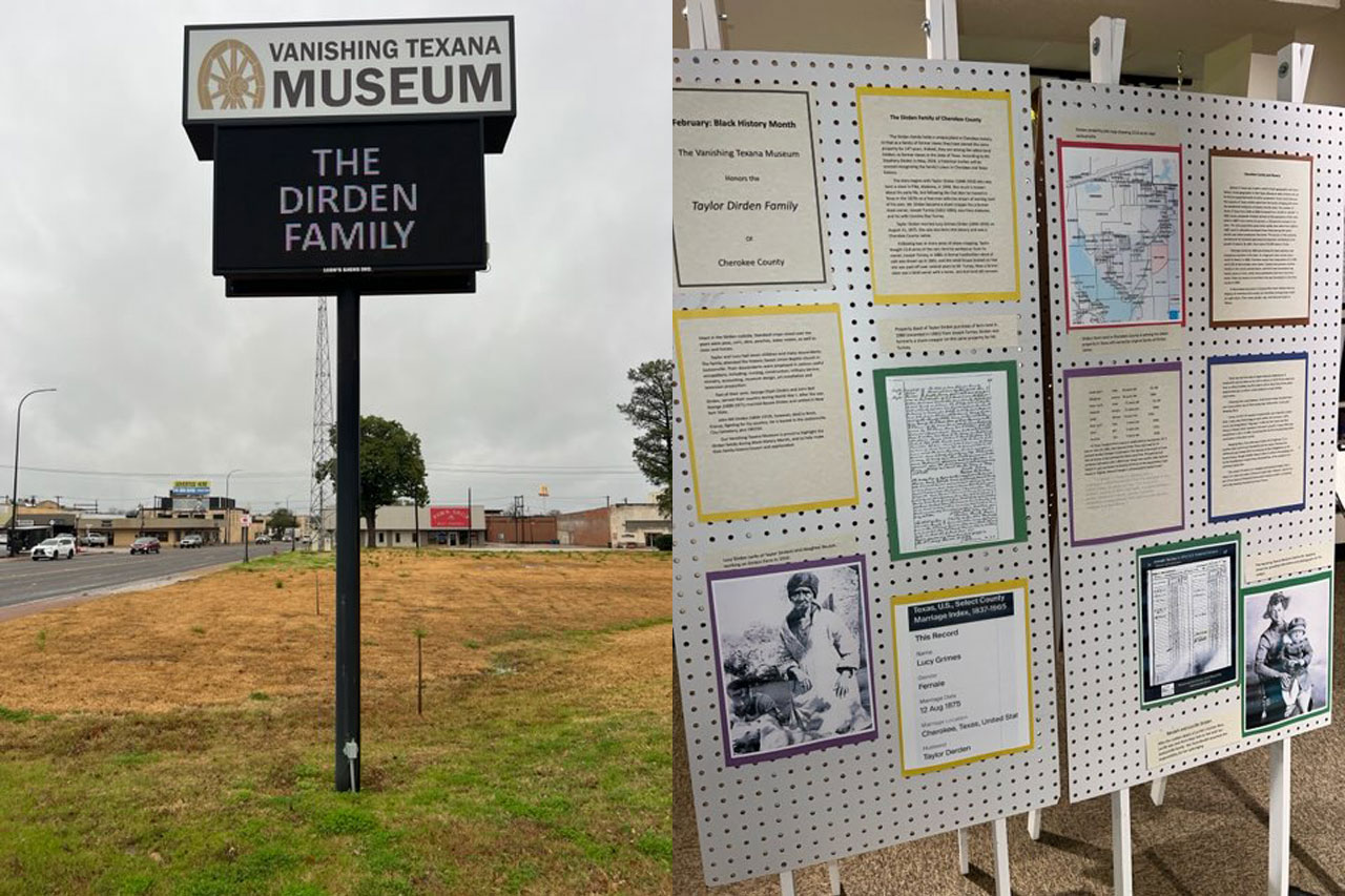 This Jacksonsville, Texas, museum gave a special recognition to the Dirden family in honor of Black History Month. This Jacksonsville, Texas, museum gave a special recognition to the Dirden family in honor of Black History Month.